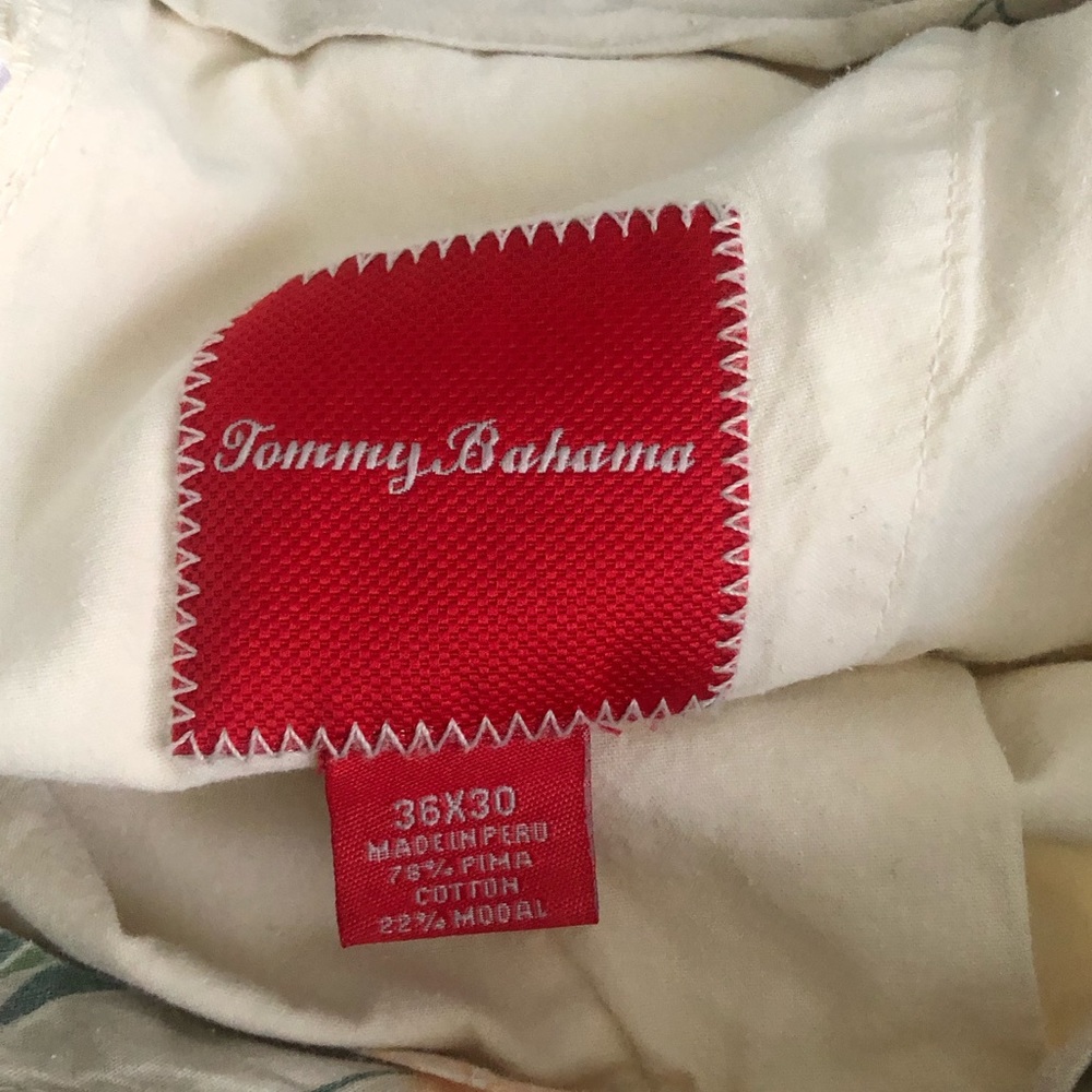 Tommy Bahama 36X30 Cream Chino Pants Men's  5 Pocket Pant - Pima Cotton Blend - Picture 7 of 9